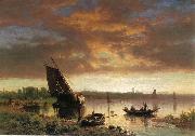 Harbor_Scene Albert Bierstadt